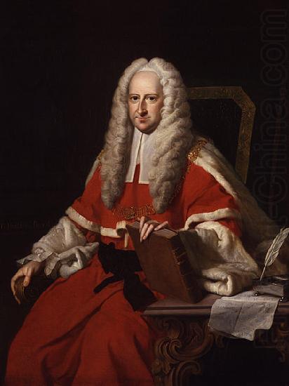Thomas Hudson Portrait of Sir John Willes china oil painting image